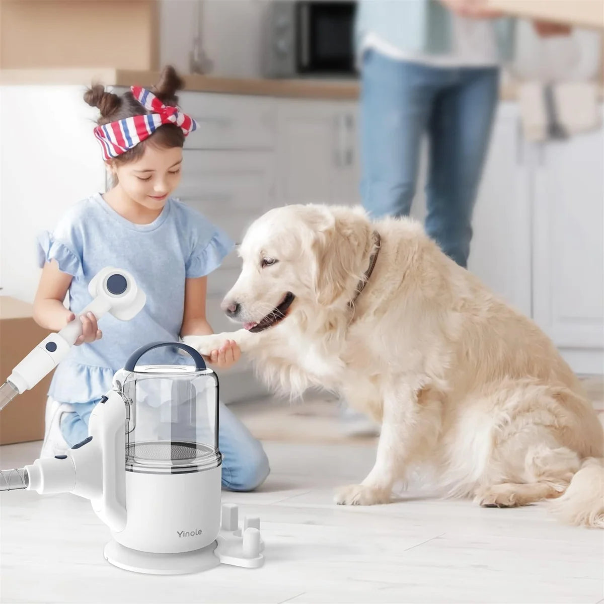 Yinole Pet Grooming Vacuum, with Clippers