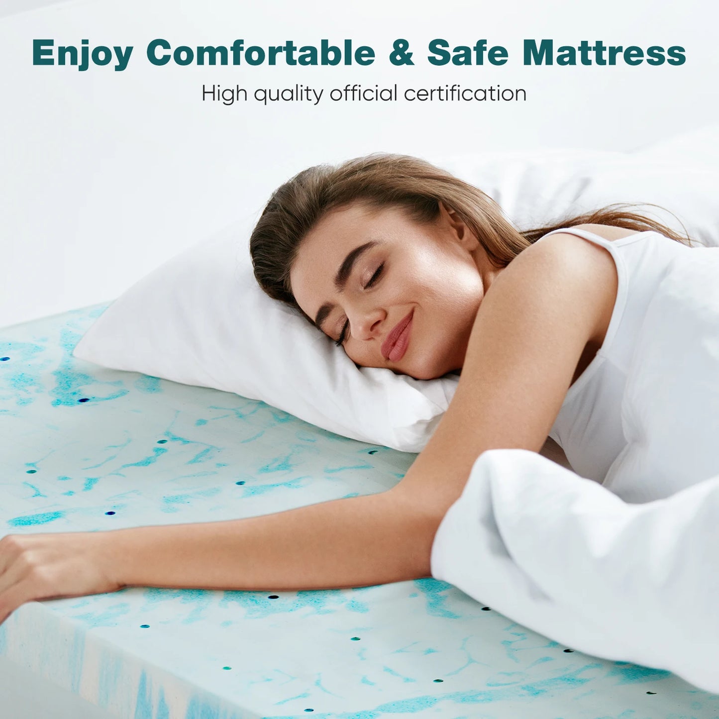 JHK 2 or 3 Inch Gel Memory Foam Cooling Mattress Topper