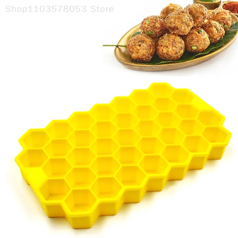 37 Grids Silicone Meatball Mold With Lid