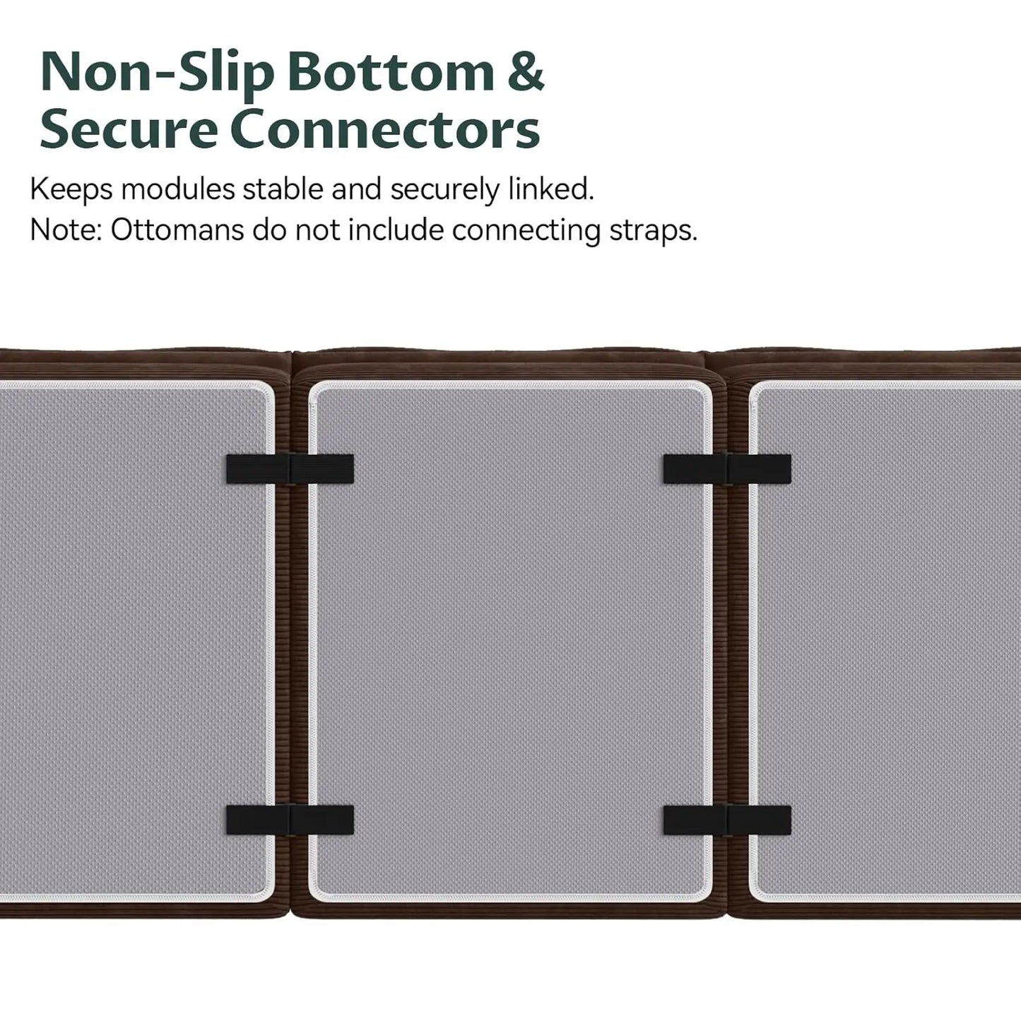 Modular Cloud 112 Inch Sectional Couch with Ottoman