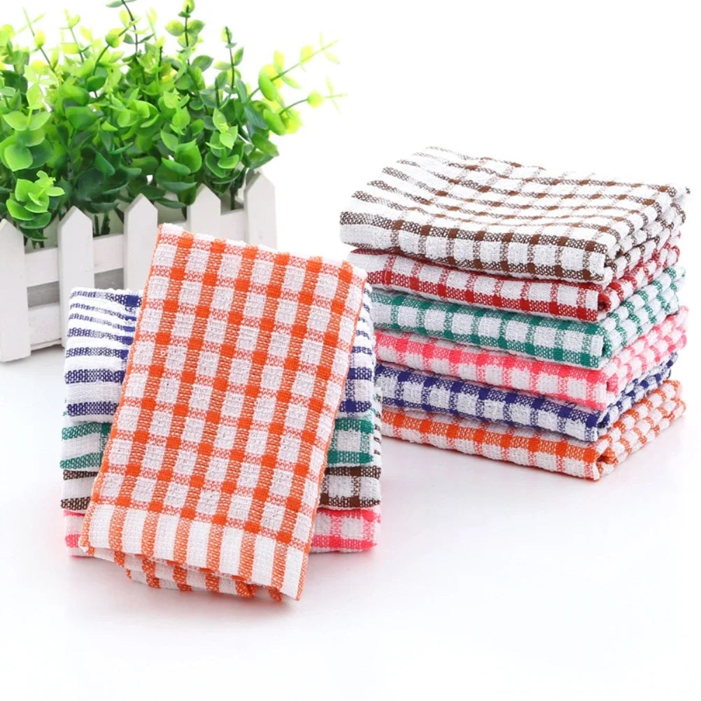 6 Piece Cotton Kitchen Tea Towels 10 x 14 Inch
