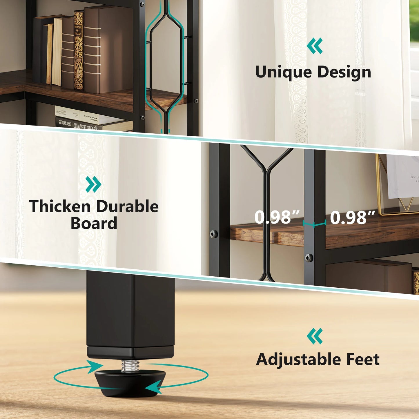 Tribesigns 7 Tier Corner Shelf or Bookcase