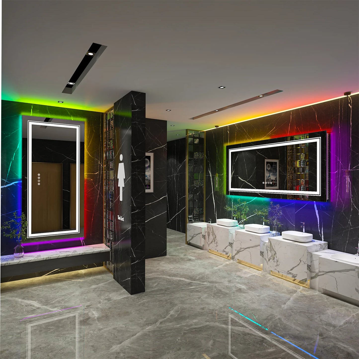 Large Bathroom LED Vanity Mirror
