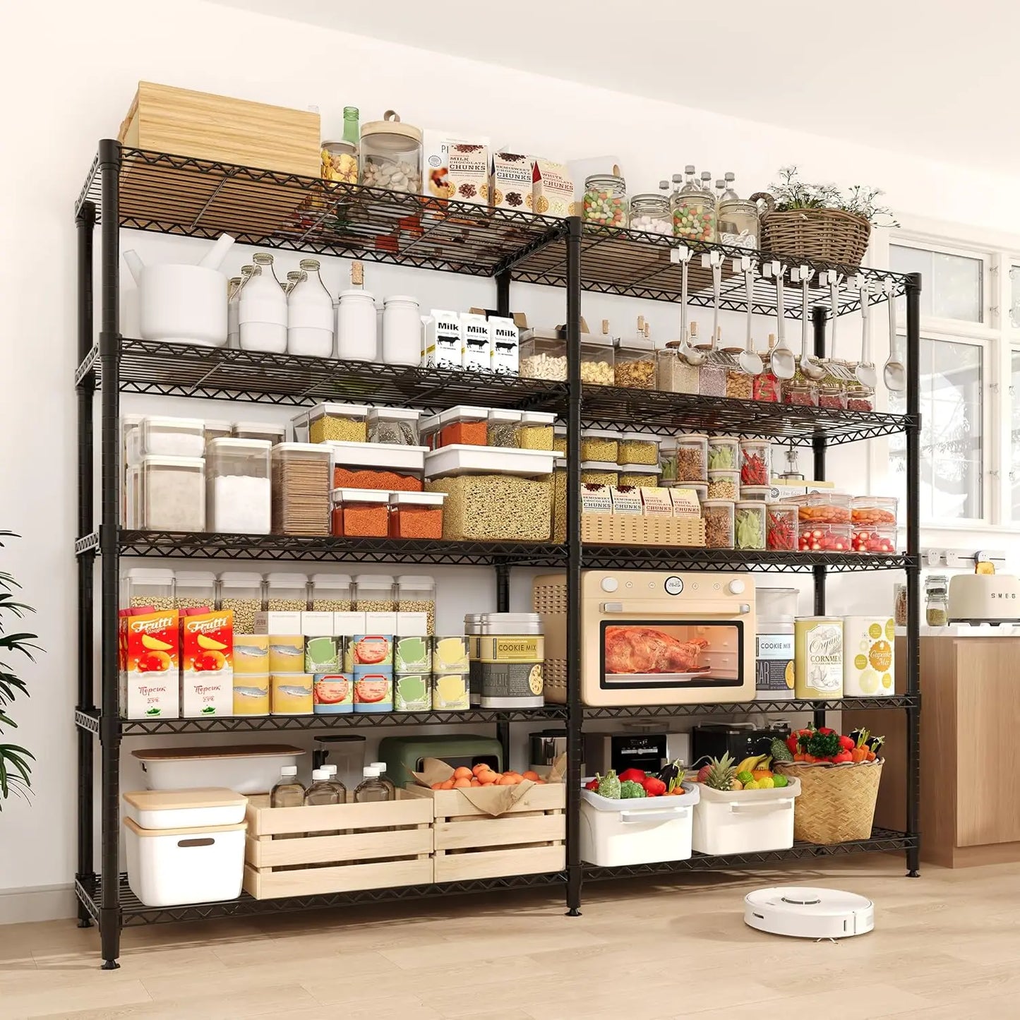 Heavy Duty Metal Pantry Storage Shelves 4 or 5 Tiers