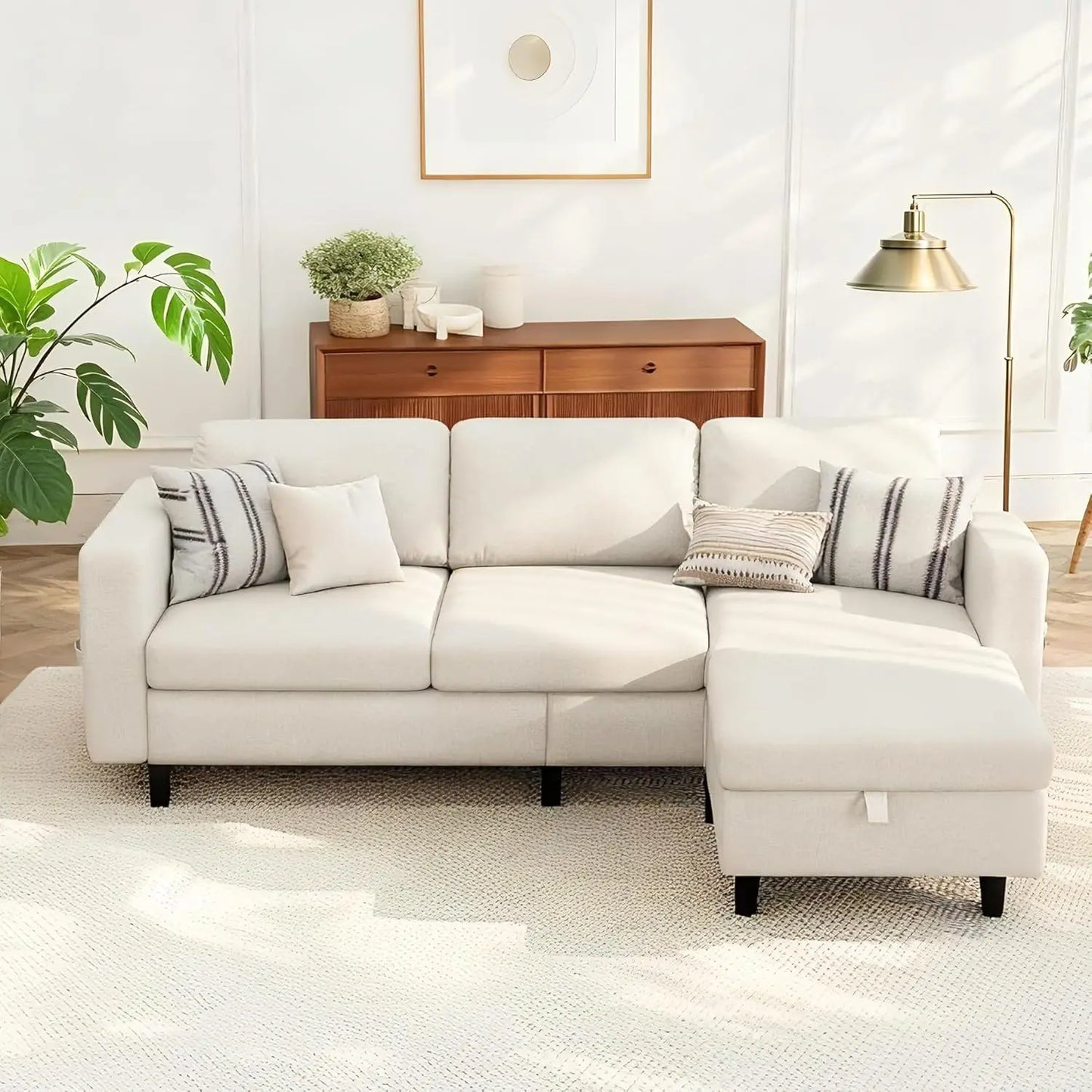 Small Sectional L Shaped Couch With Ottoman