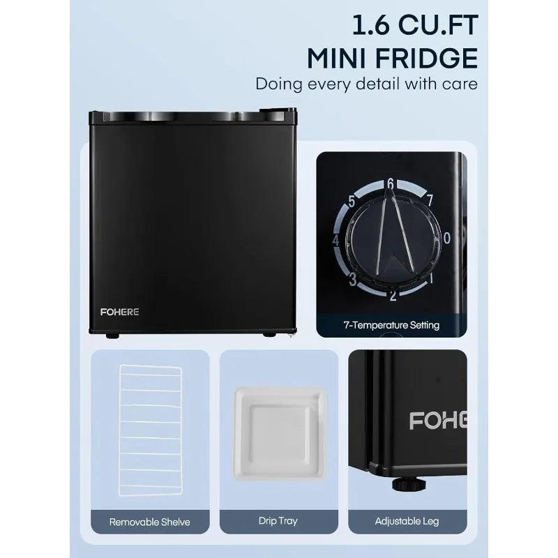 1.6 Cu.ft Mini Fridge with Freezer