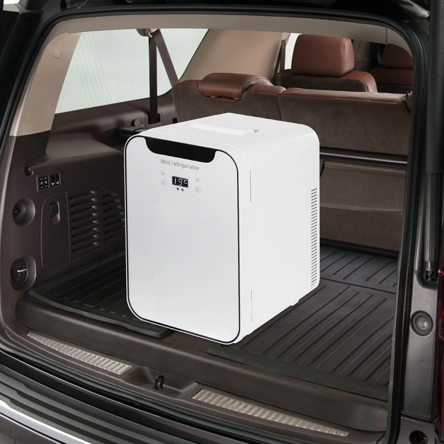 110V Portable Multifunctional Mini Fridge Or Food Warmer For Family Car With Temperature Control LED Digital Display