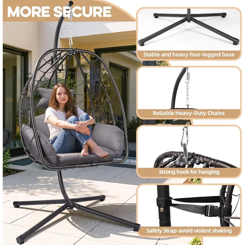 Ratten Wicker Hanging Egg Chair