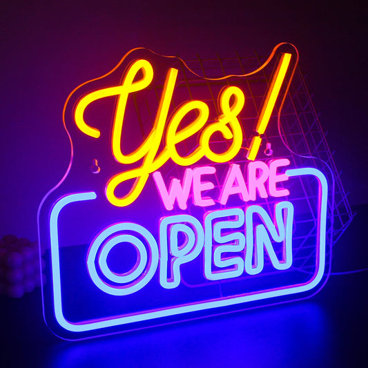 Neon Sign Yes We Are Open