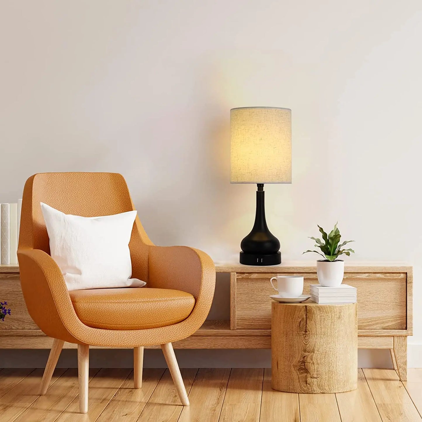 Bedside Table Lamp Set of 2