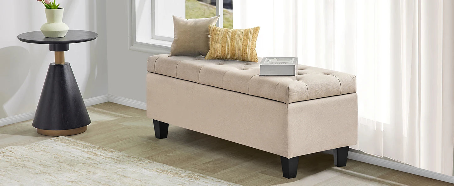 Redlife 15.5 x 42 x 16 inch Storage Ottoman
