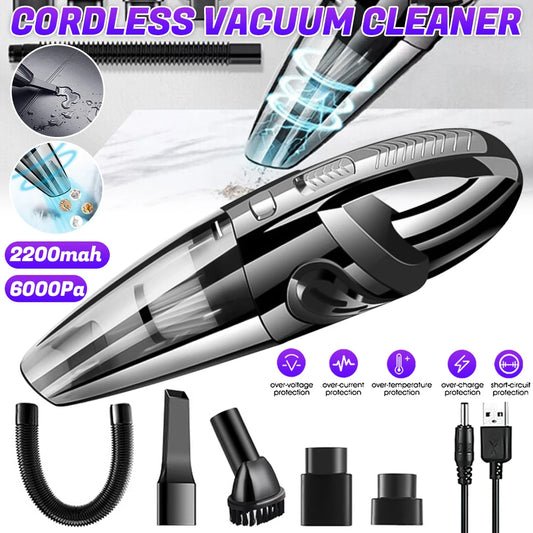 Wireless Portable Wet & Dry Vacuum Cleaner with USB Charging