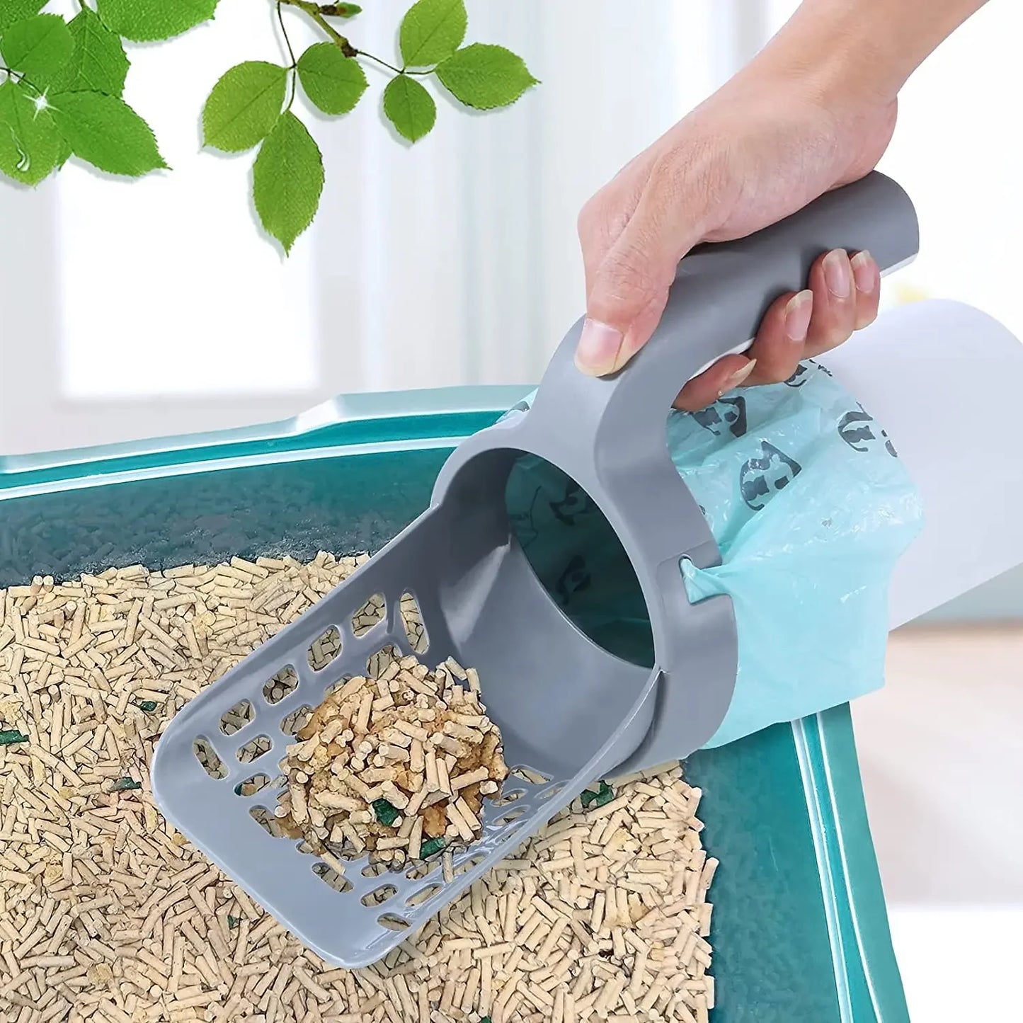Cat Litter Shovel Scoop with Refill Bags