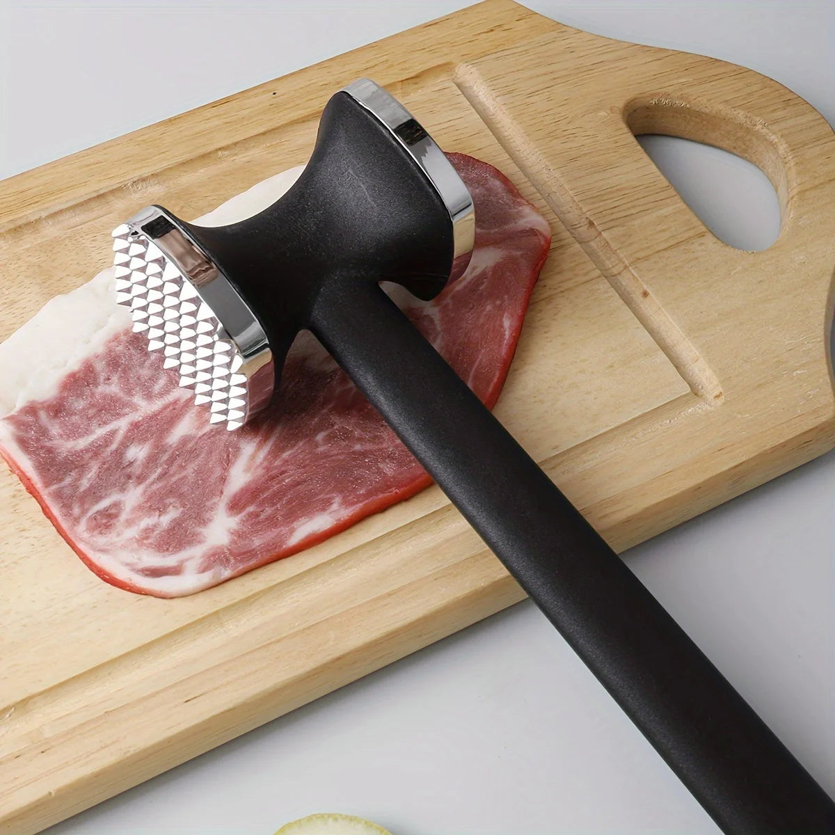 Heavy Duty Kitchen Meat Tenderizer with Rubber Grip,  Head for Effortless Pounding and