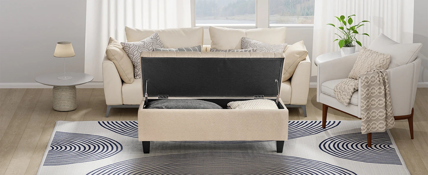 Redlife 15.5 x 42 x 16 inch Storage Ottoman