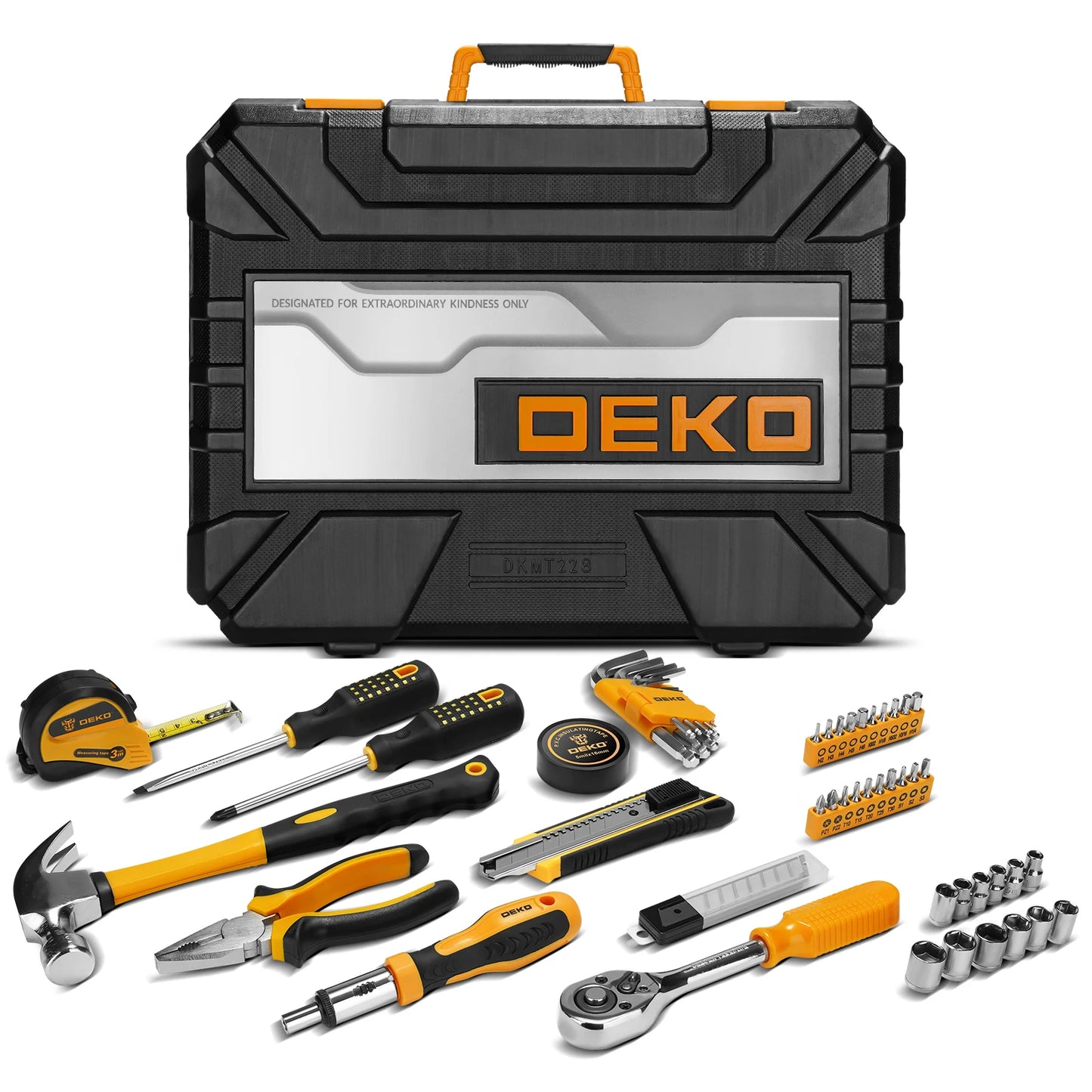 DEKO 228 Piece Auto Repair Tool and Hand Tool Kit