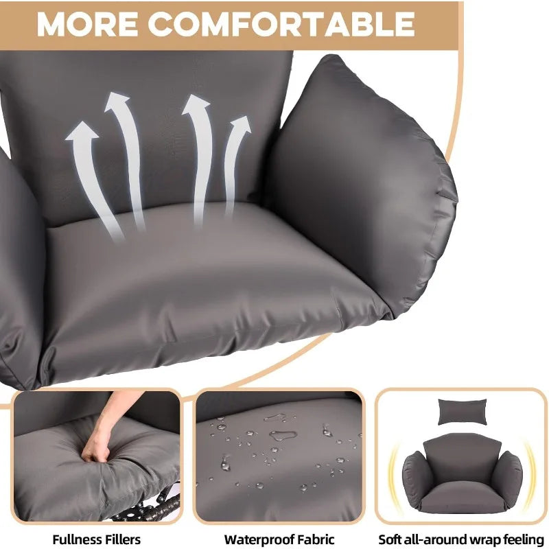 Ratten Wicker Hanging Egg Chair