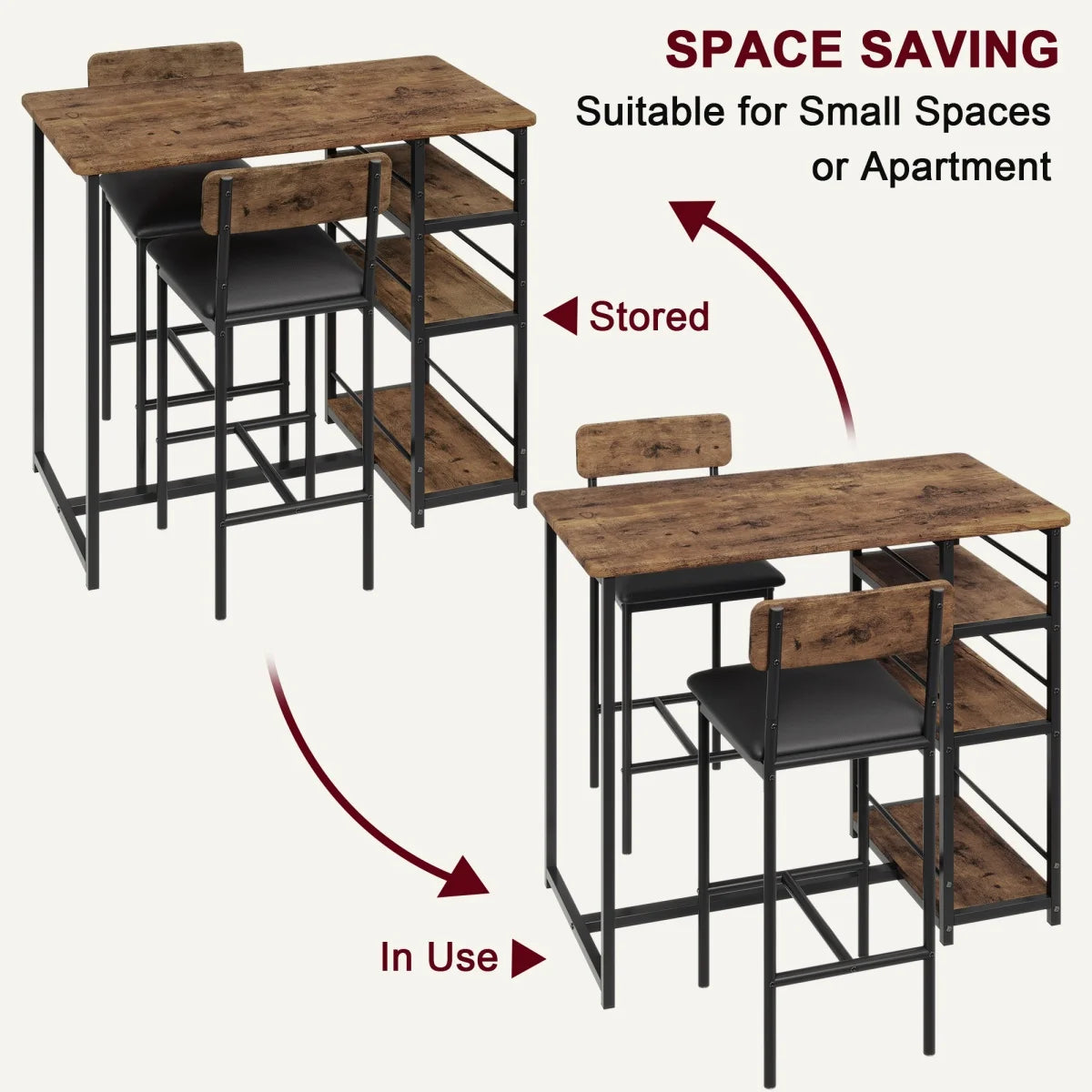 2-Person Dining Table Set For Small Spaces