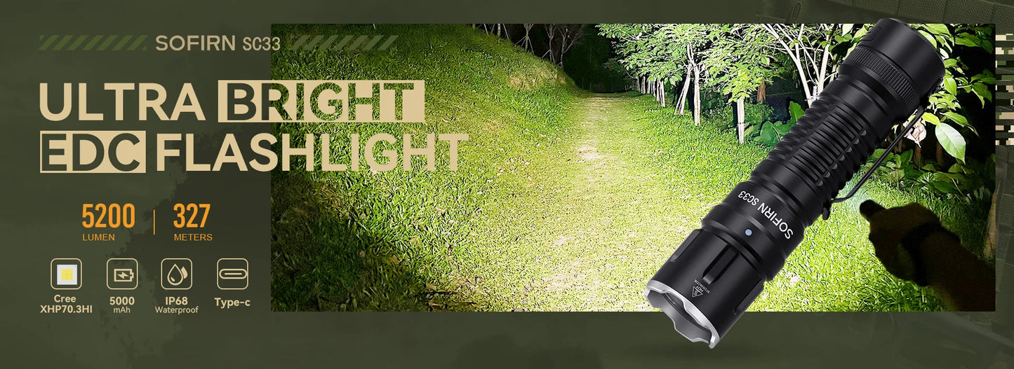 SOFIRN SC33 LED Tactical Flashlight