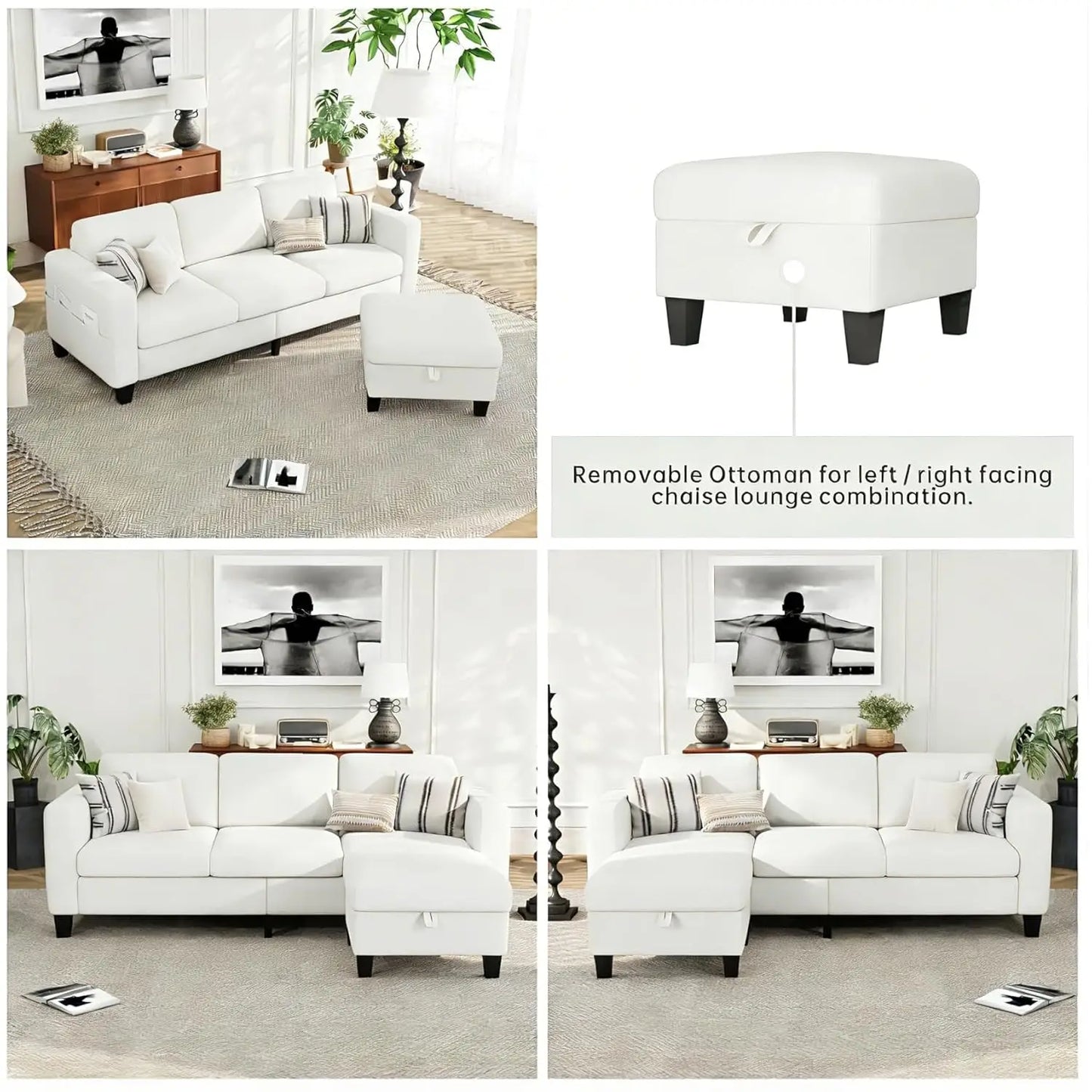 Small Sectional L Shaped Couch With Ottoman