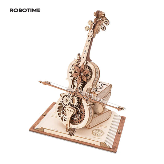 Robotime ROKR 3D Wooden Puzzle Magic Cello Music Box