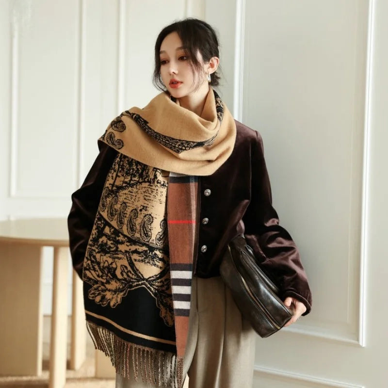 New Fashion Tower Print Winter Women's Scarf