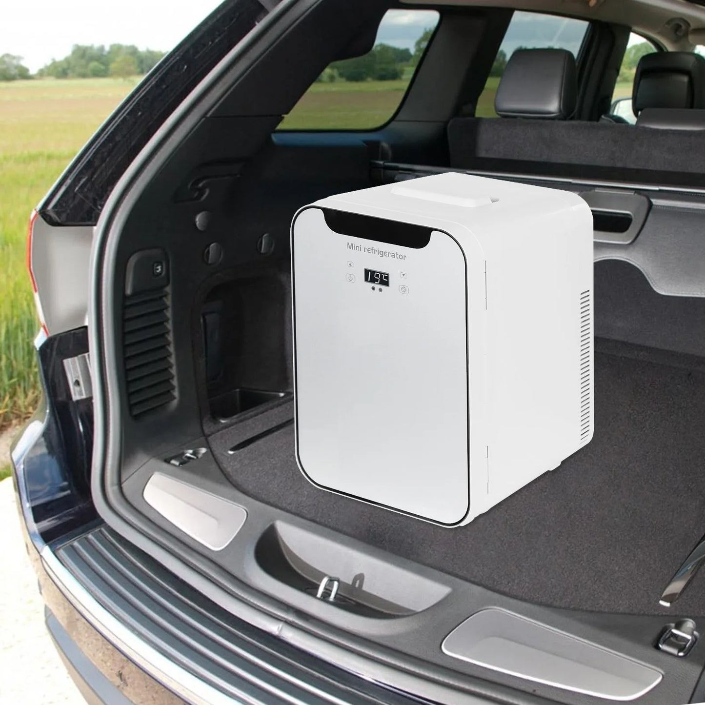 110V Portable Multifunctional Mini Fridge Or Food Warmer For Family Car With Temperature Control LED Digital Display