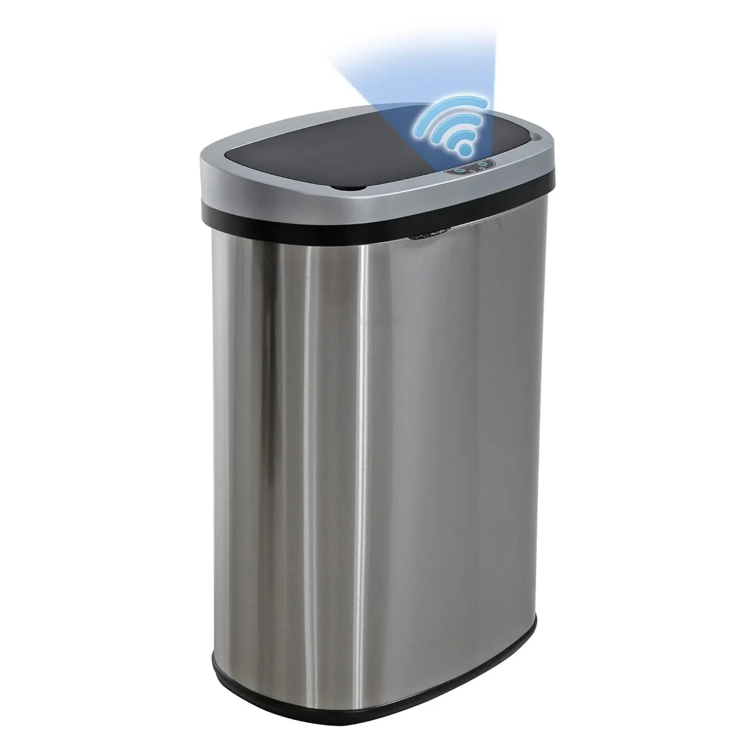 Automatic Touchless 13-Gallon Stainless Steel Trash Can with Odor Control