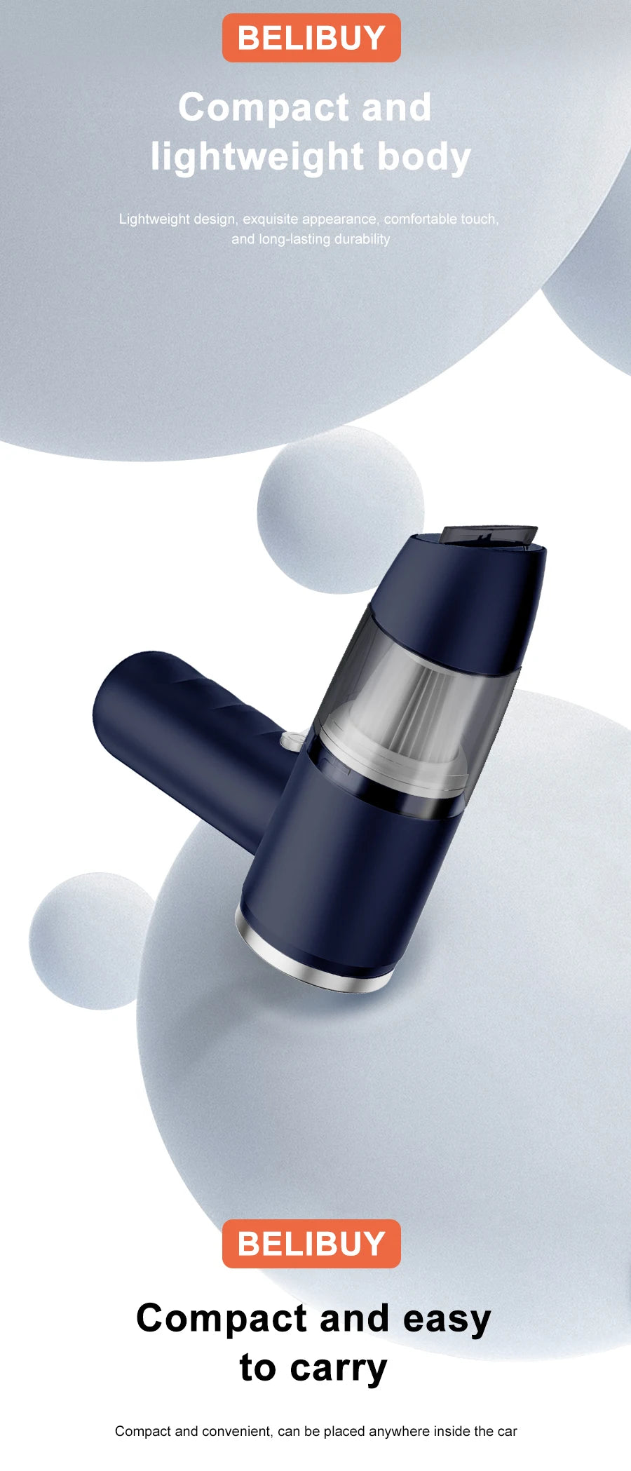 BELIBUY High Power Portable Vacuum Cleaner