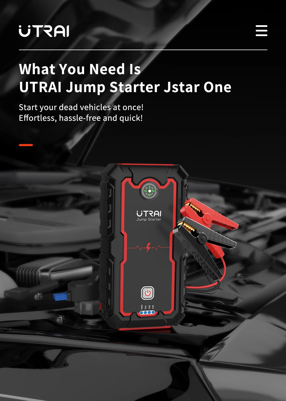 UTRAI 2000A Car Jump Starter Power Bank