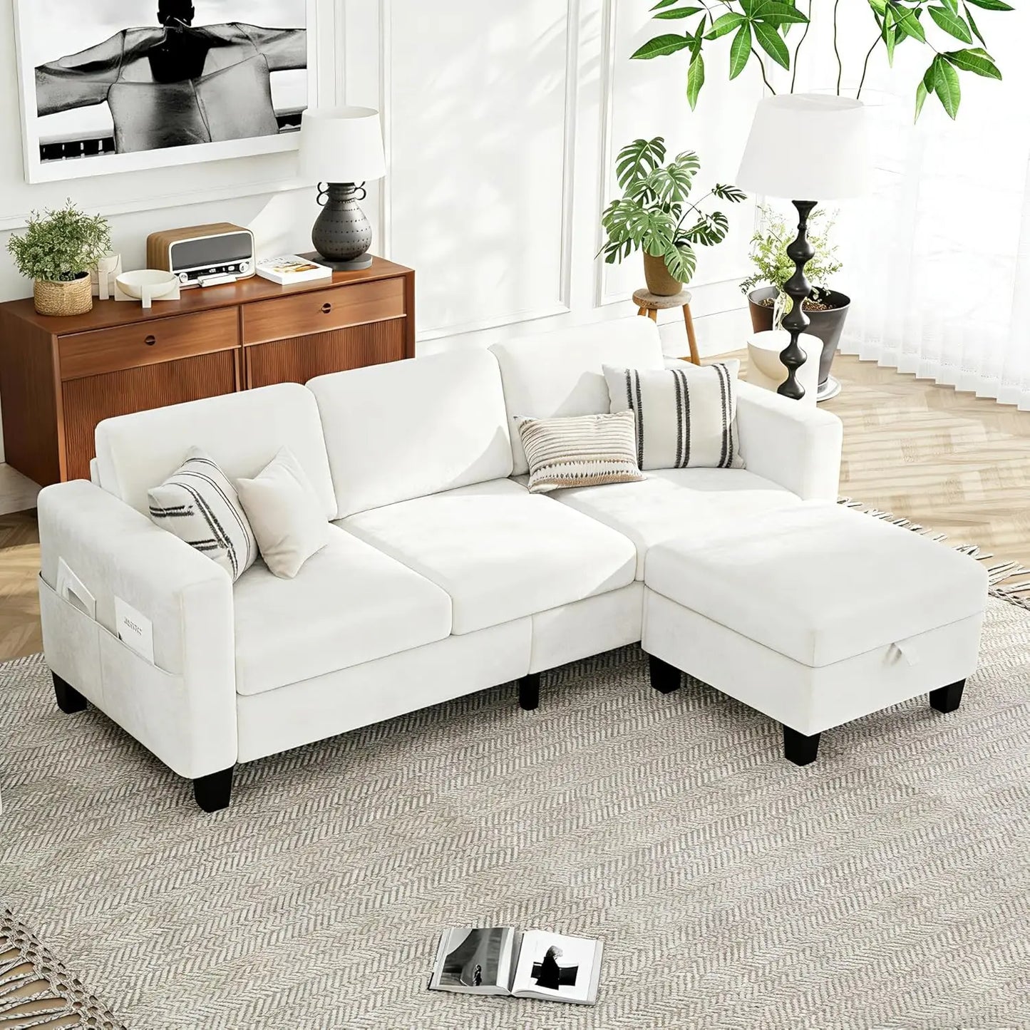 Small Sectional L Shaped Couch With Ottoman