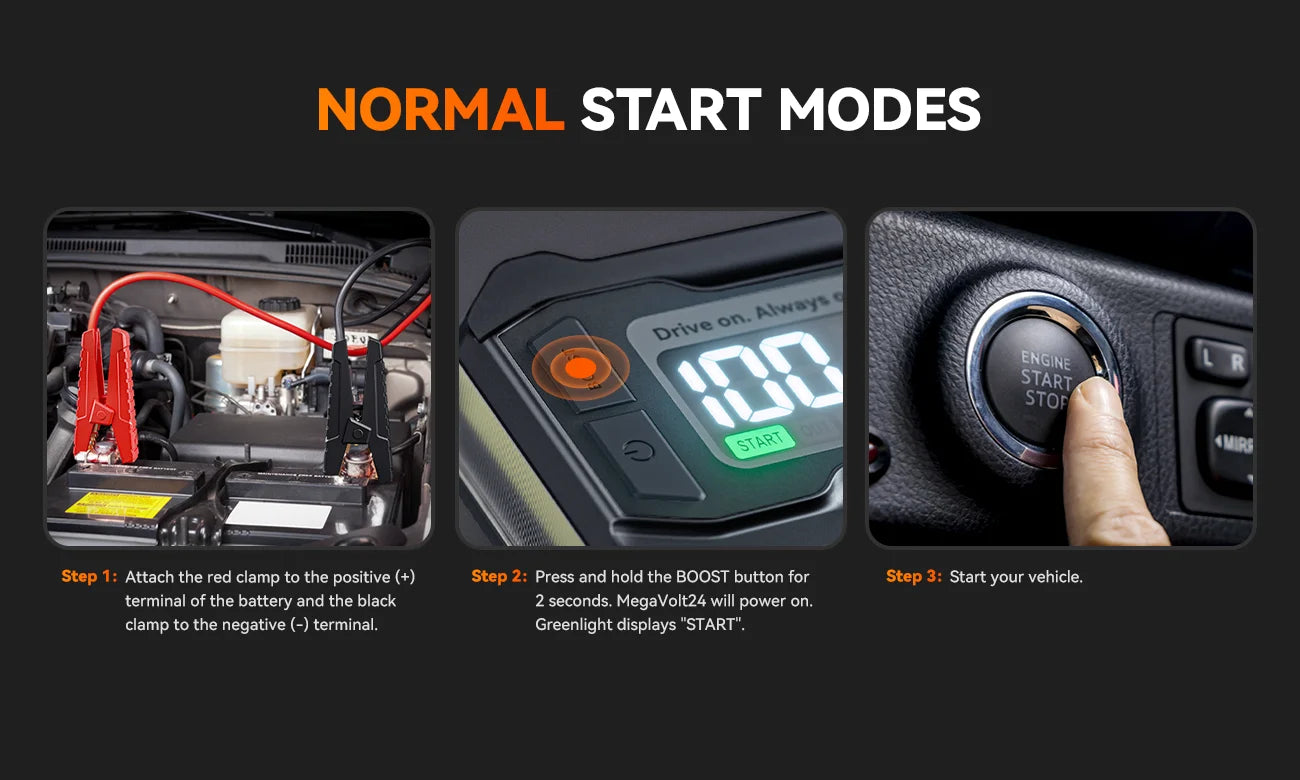 WOLFBOX JS24 4000A Portable Jump Starter Battery Pack Power Bank