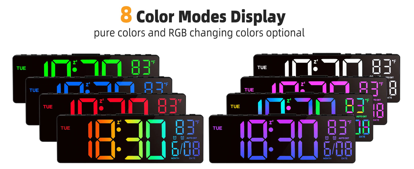 10.5" Digital LED Wall Clock