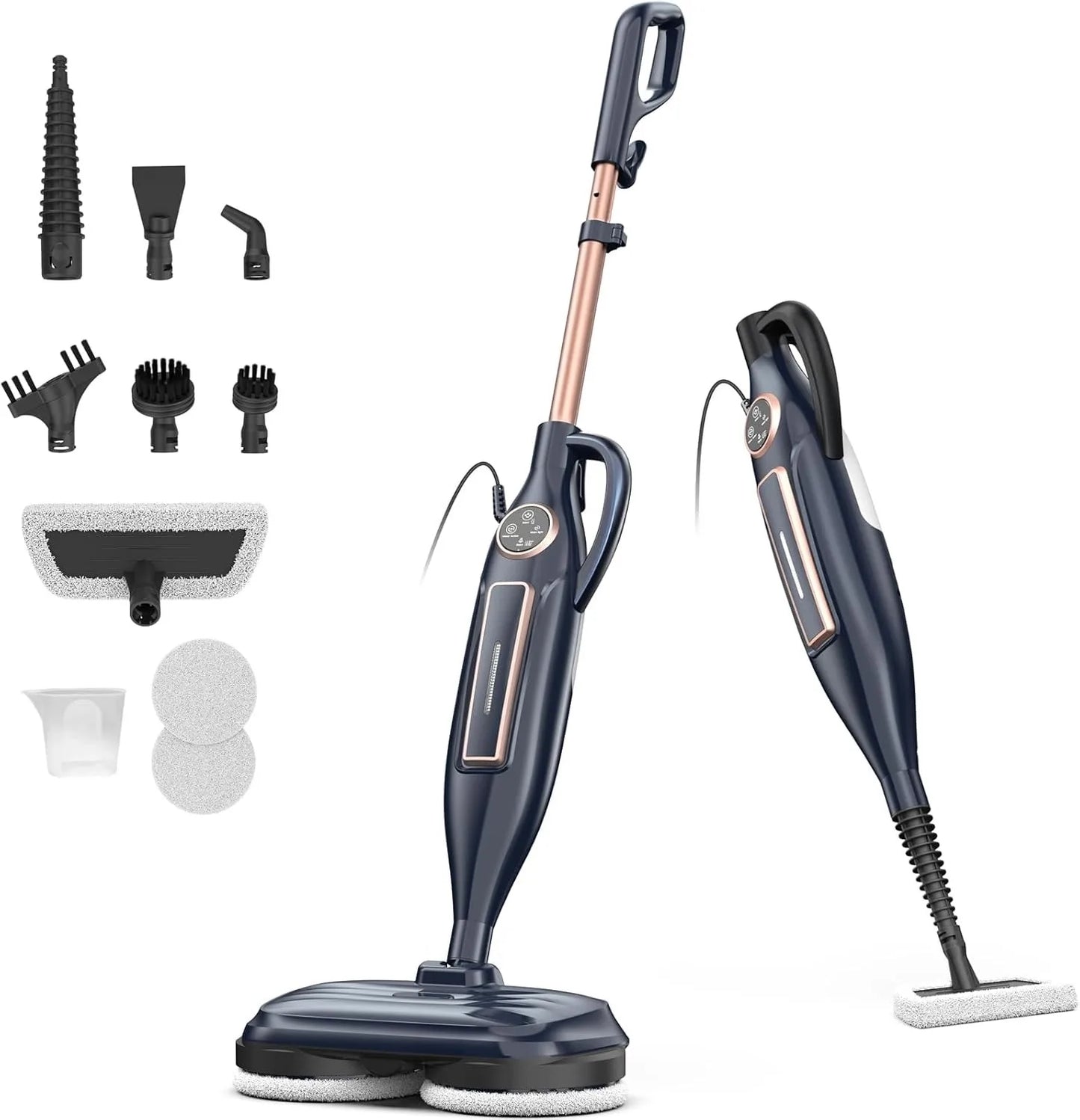 1300W Steam Mop Cleaner with Rotating Mop Pad