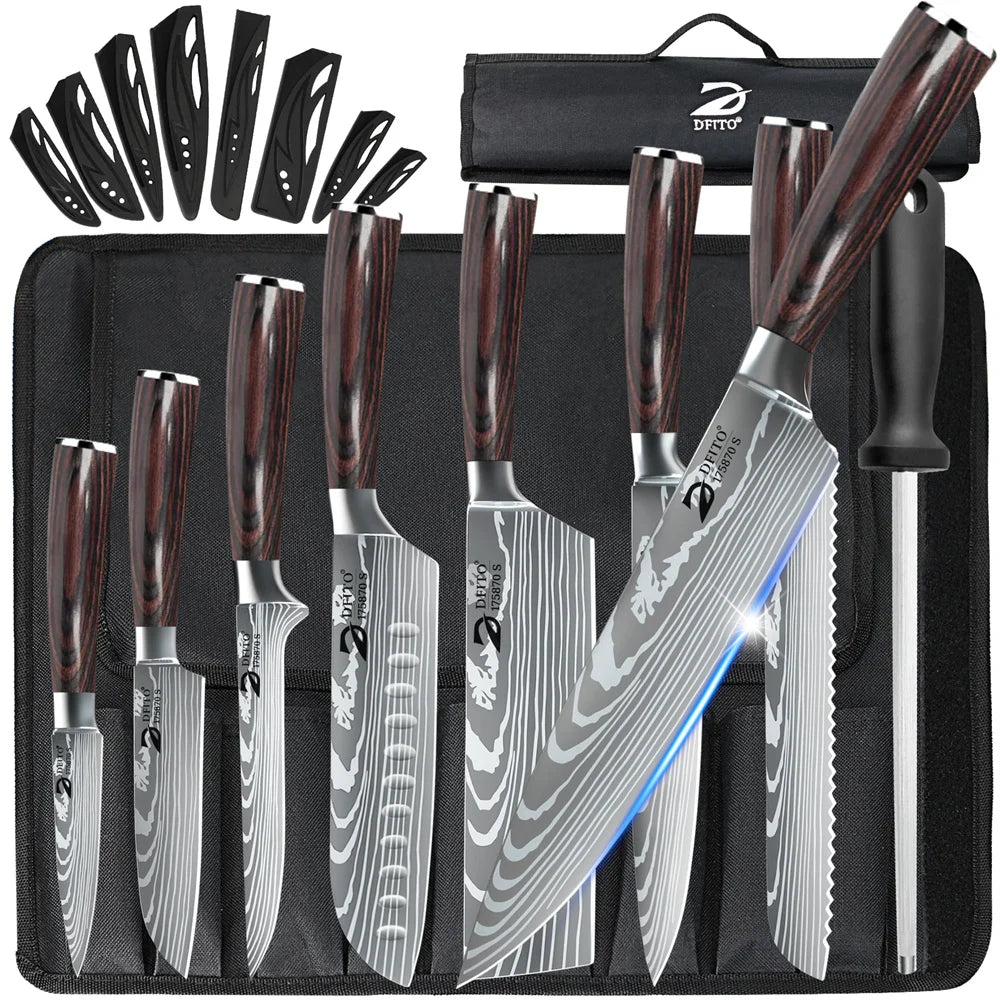 MDHAND 8pcs Kitchen Knife Set