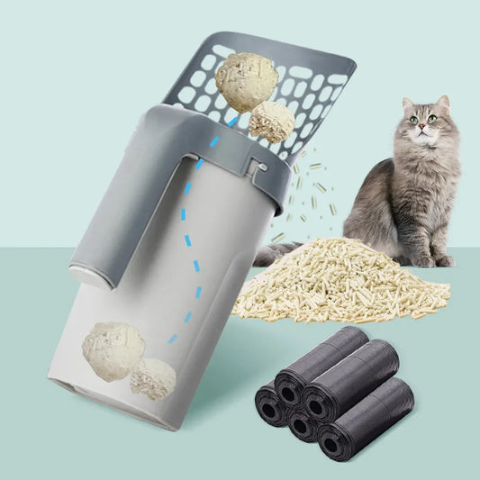 Cat Litter Shovel Scoop with Refill Bags