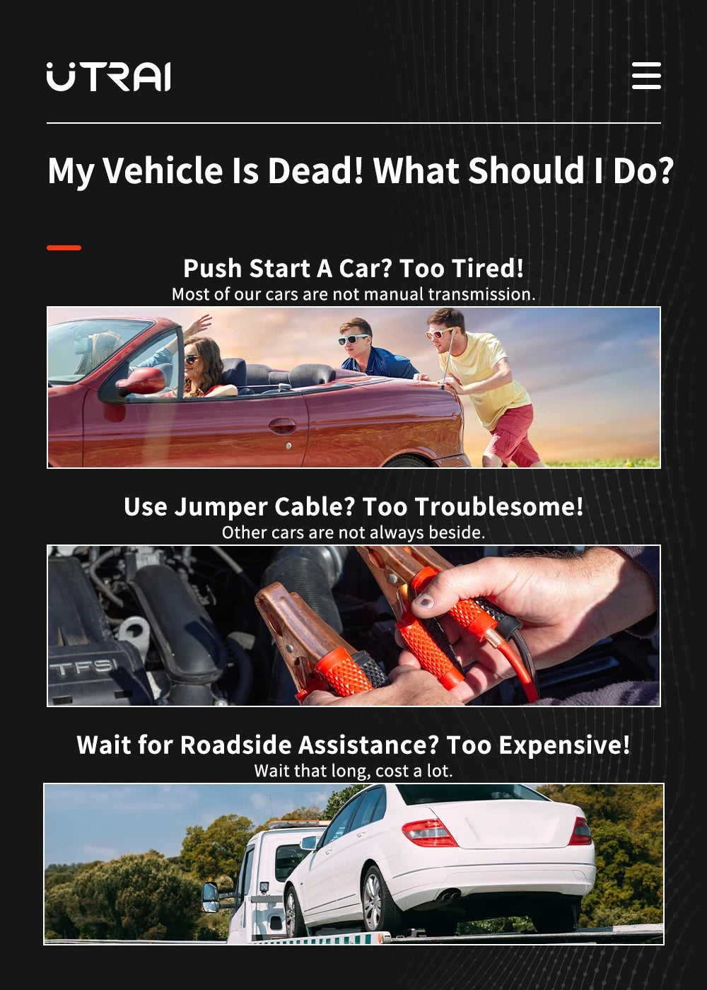 UTRAI 2000A Car Jump Starter Power Bank