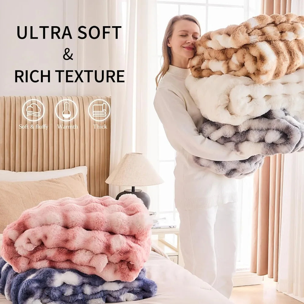 Faux Fur Throw Blanket