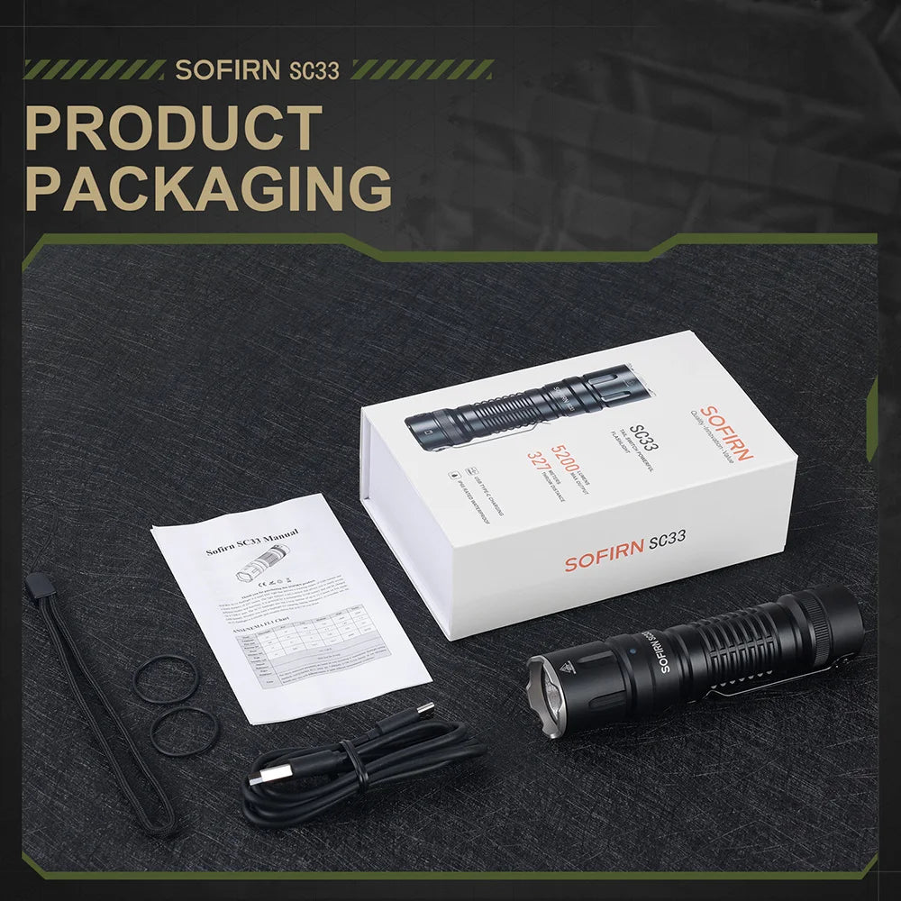 SOFIRN SC33 LED Tactical Flashlight
