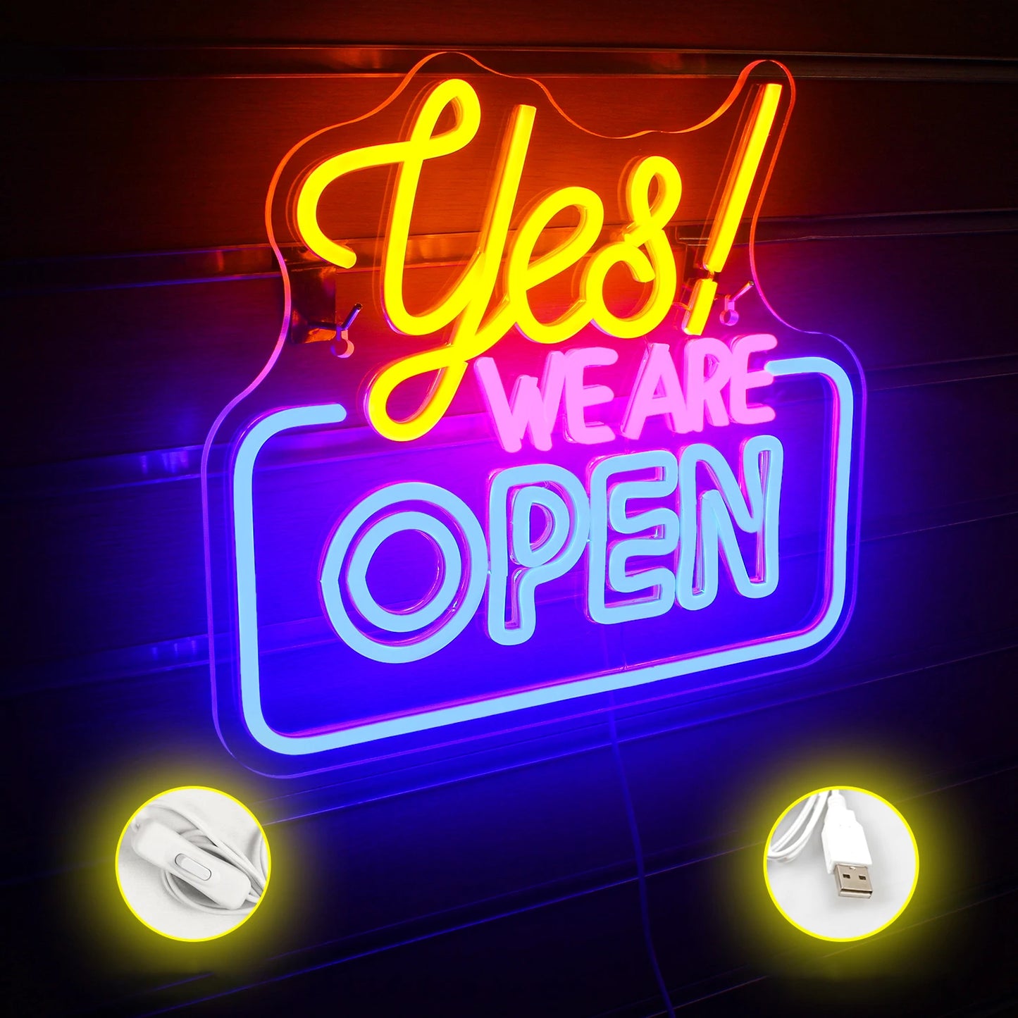 Neon Sign Yes We Are Open