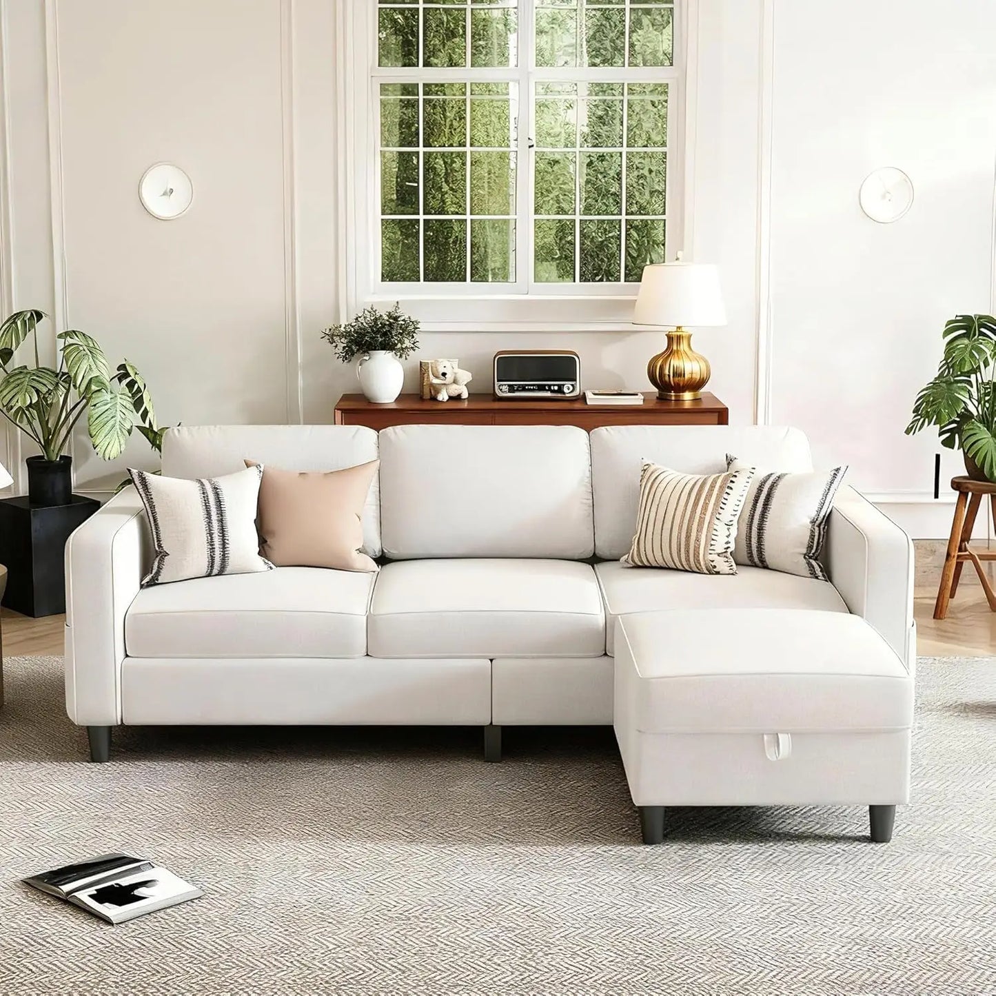 Small Sectional L Shaped Couch With Ottoman
