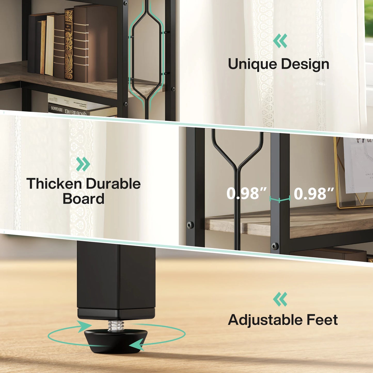 Tribesigns 7 Tier Corner Shelf or Bookcase