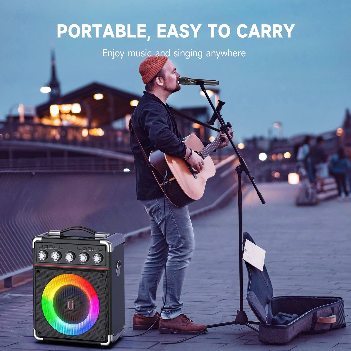 FanFun Karaoke Speaker with 2 Microphones