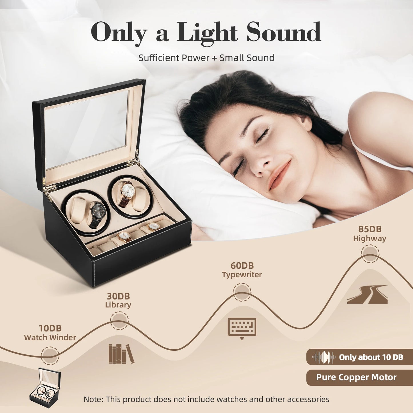 4+6 Watch Winder Simulated Leather