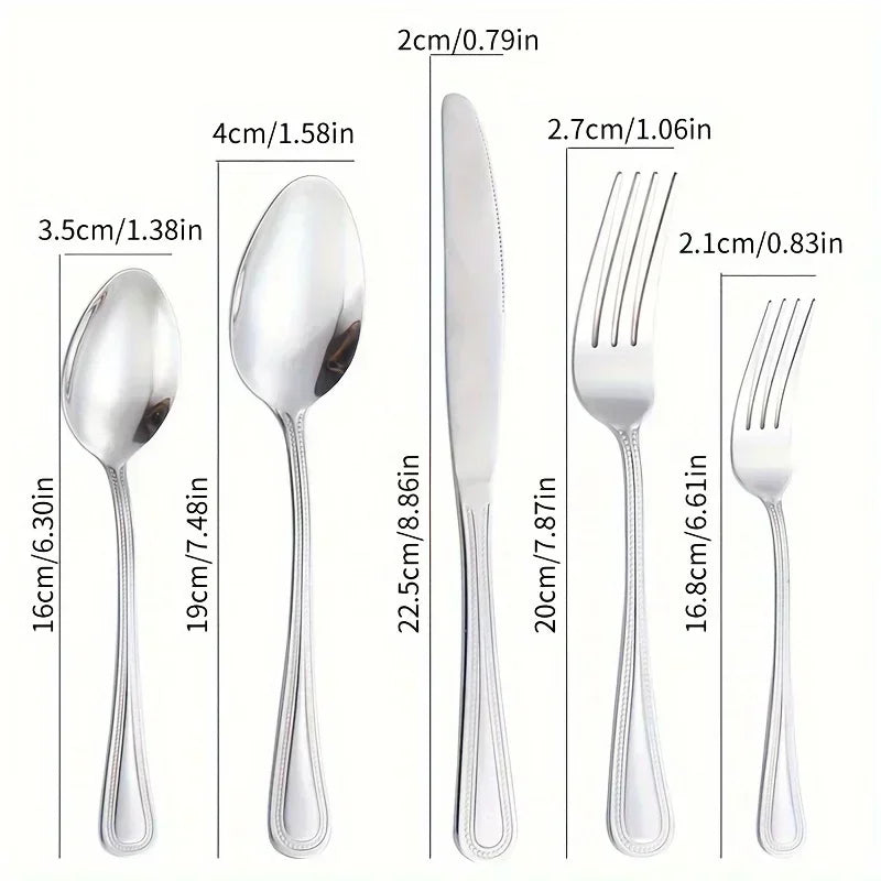 60 Piece Stainless Steel Cutlery Set