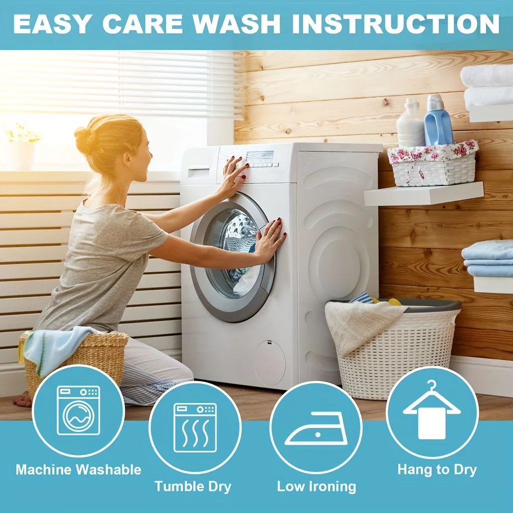 4 Panels Light Filtering Rod Pocke Soft Touch Curtains