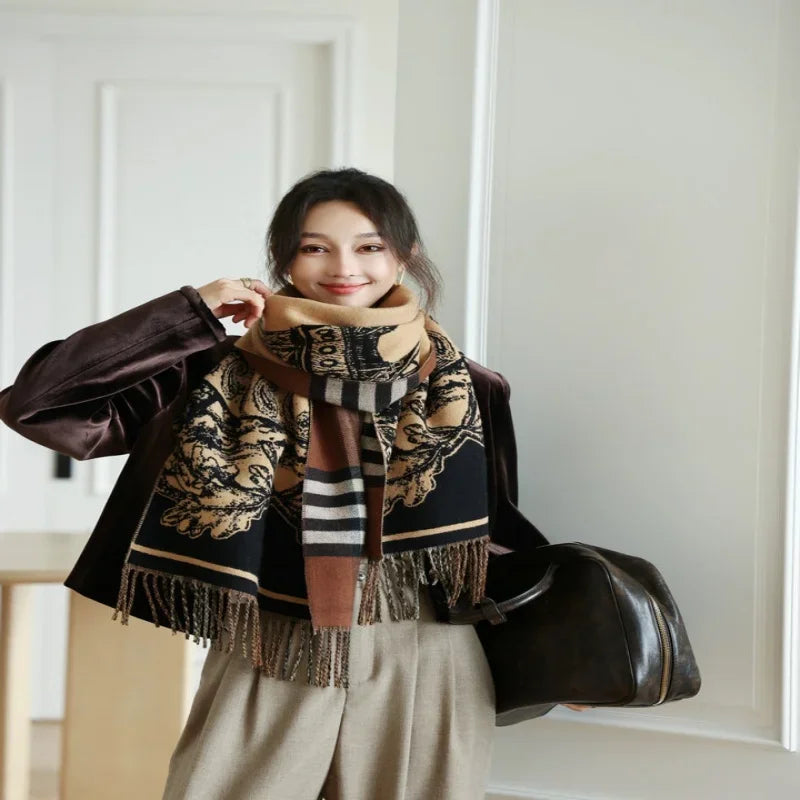 New Fashion Tower Print Winter Women's Scarf