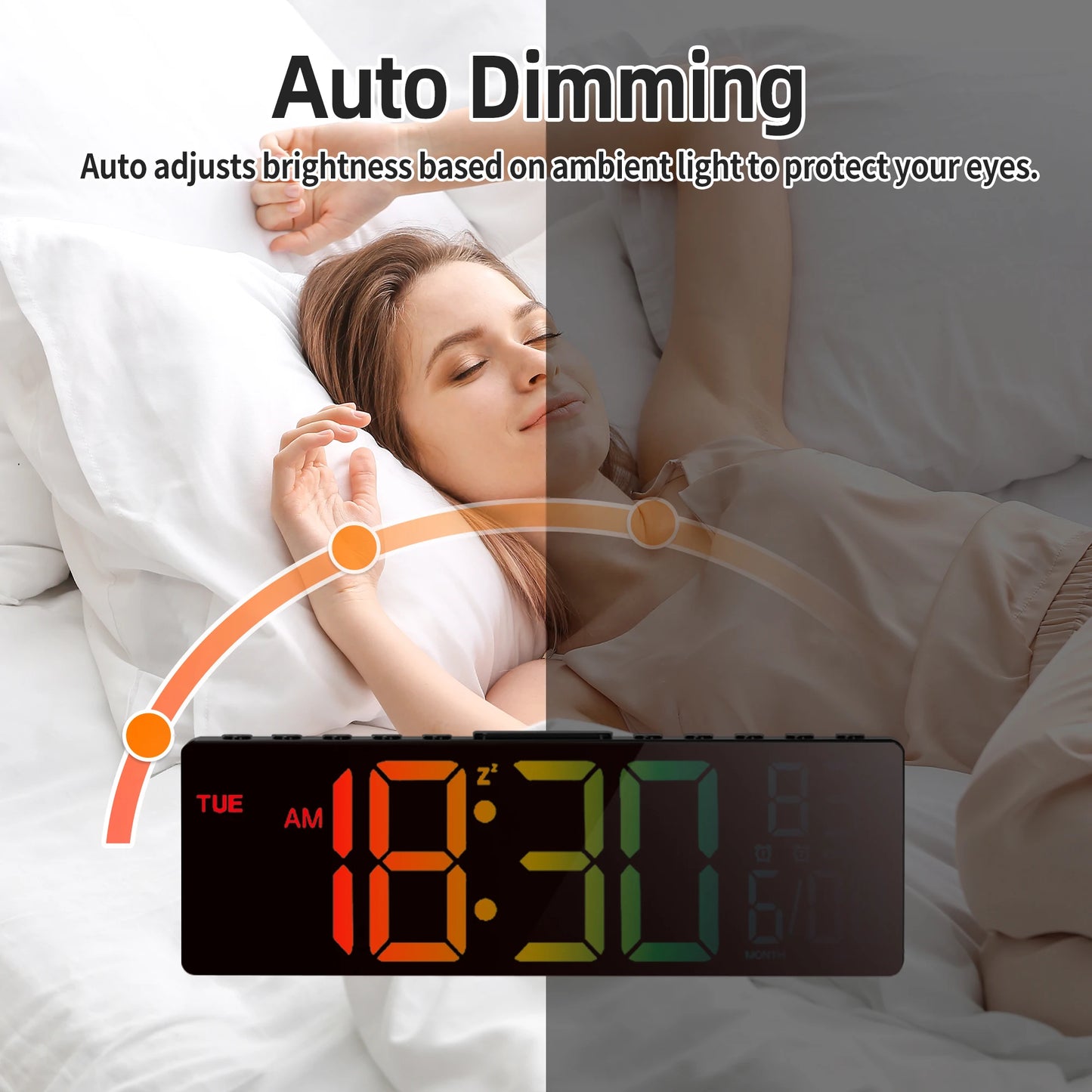 10.5" Digital LED Wall Clock