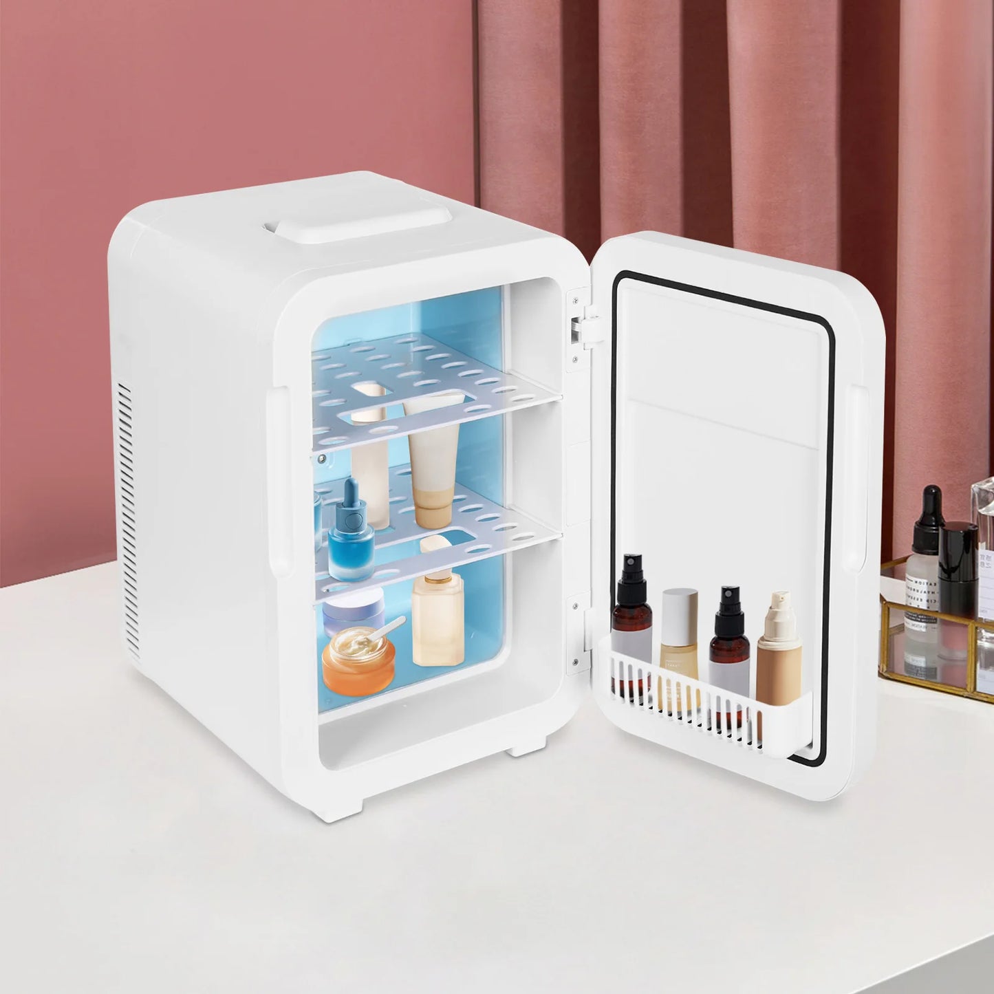 110V Portable Multifunctional Mini Fridge Or Food Warmer For Family Car With Temperature Control LED Digital Display