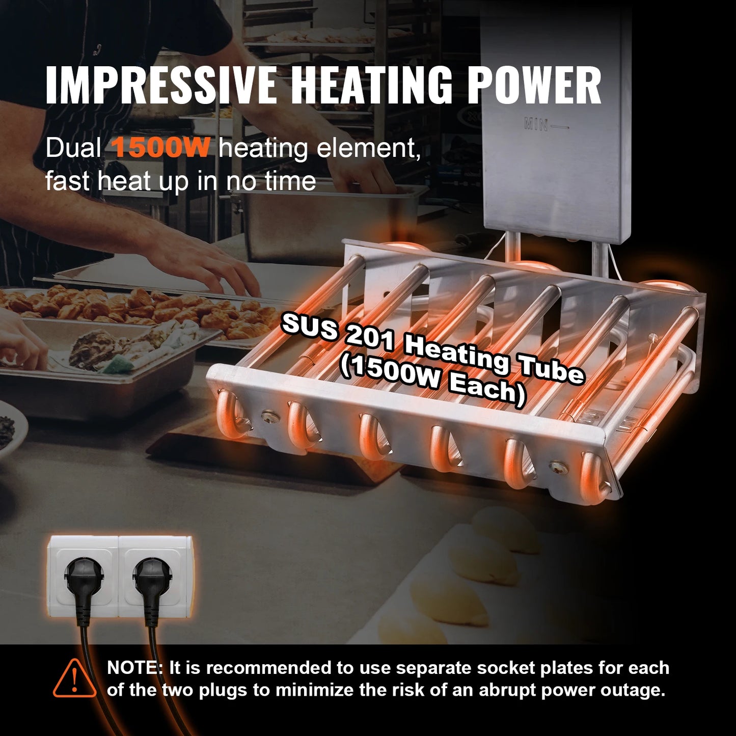SucceBuy  Electric Deep Fryer w/Dual Removable Tanks